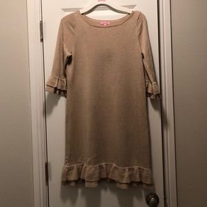 Lilly Pulitzer size medium gold sweater dress